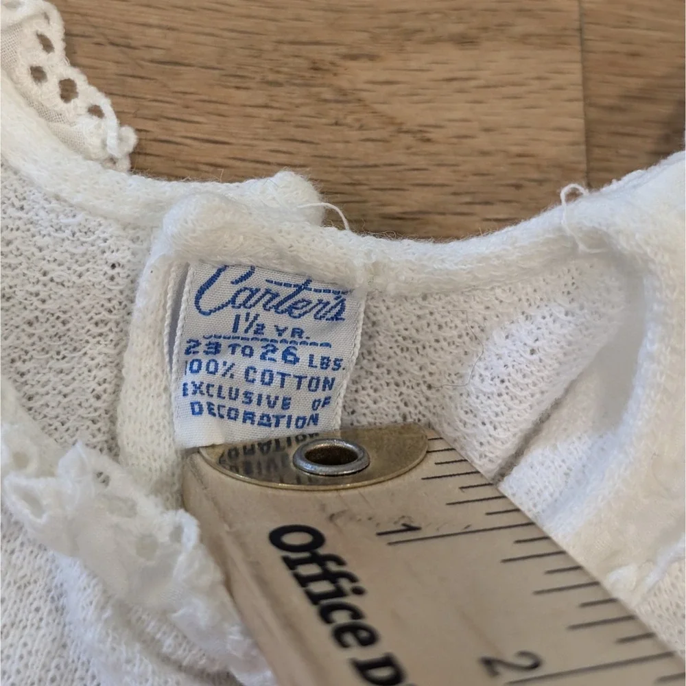 Vintage Carters Baby Dress & Bloomers Infant Size 18 MO 23- 26 Lbs Pink Stripes